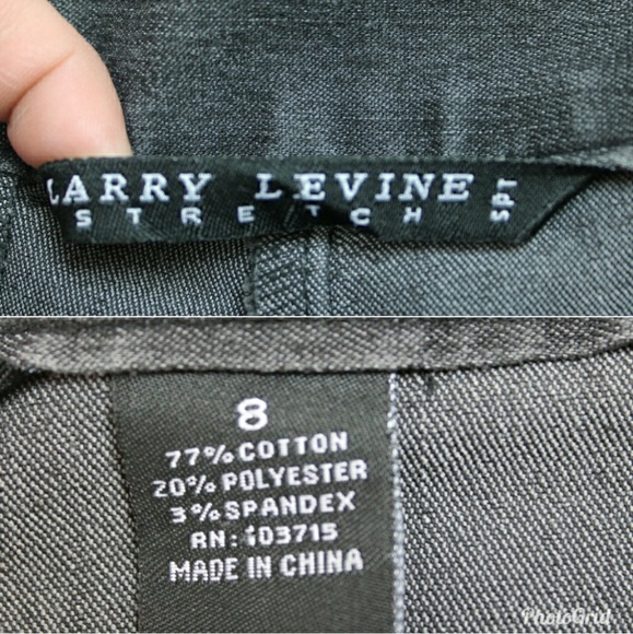 Larry Levine Stretch Black Capri's - Picture 3 of 4